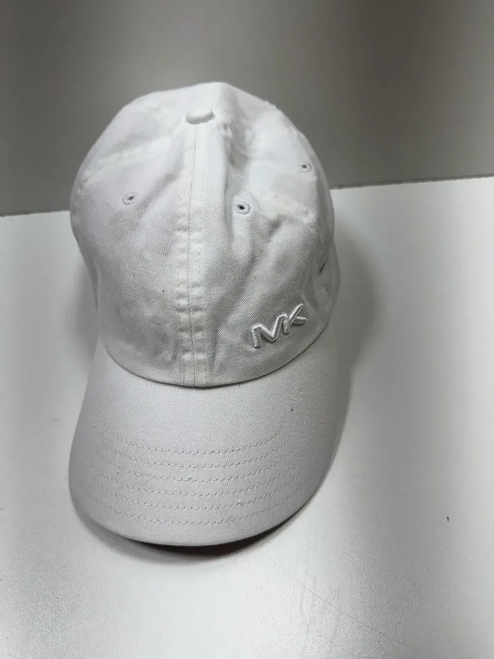 Michael Kors Designer White Baseball Cap One Size Fits All Hat Unisex Cotton